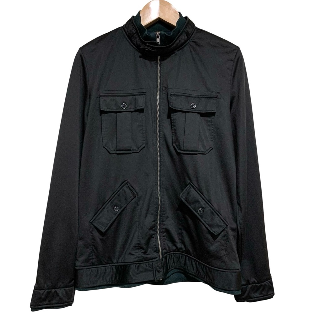 Urban Outfitters Standard Cloth Zip Up Men’s Black Moto Track Jacket Size XL